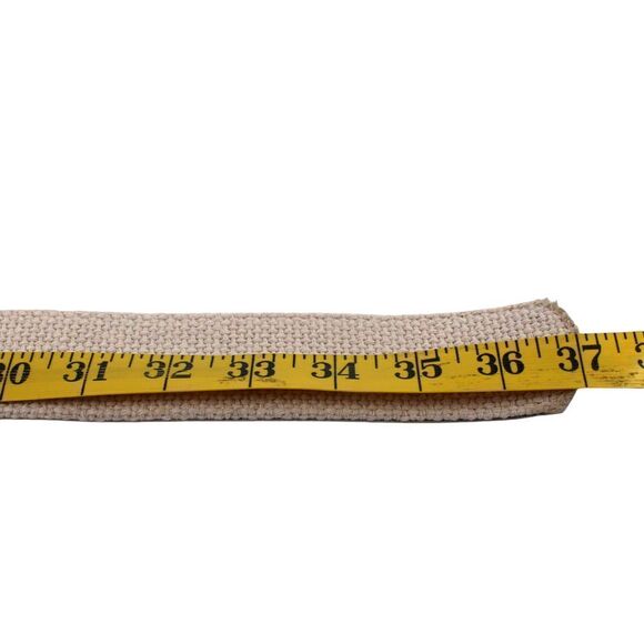 CLASSIC BEIGE CANVAS POLYESTER 1 5/8"Wd DRESS CASUAL WOMEN'S BELT Size S (t61 - Picture 10 of 12